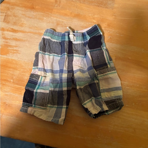 Kids Headquarters Blue and Green Plaid Shorts - Picture 1 of 3
